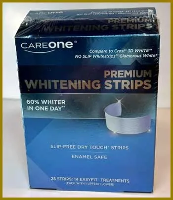 32777 careone whitening strips boost kit application